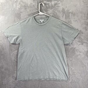 Sunspel T-Shirt mens Large Short Sleeve Crew Neck Tee Lightweight Green Portugal